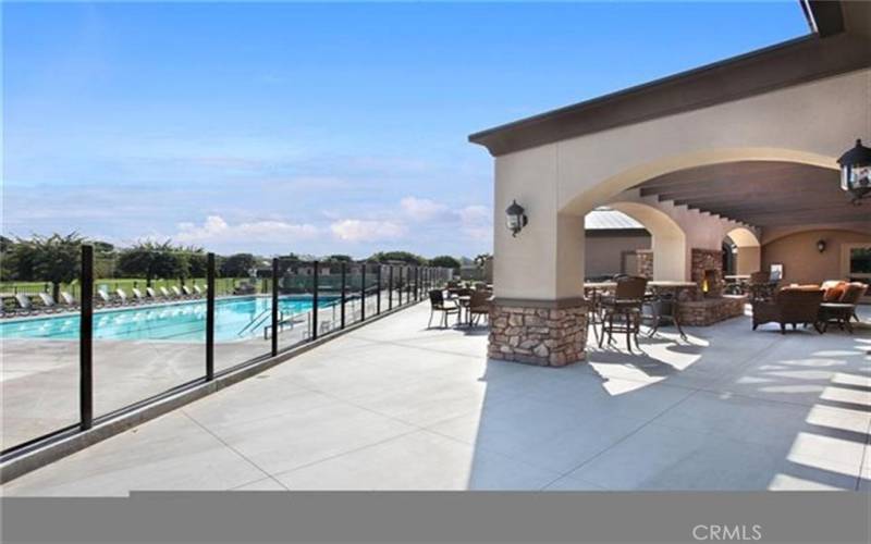 OUTDOOR FIREPLACE AT THE CLUBHOUSE