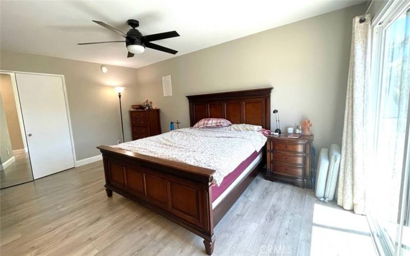 Master bedroom has large walk in closet