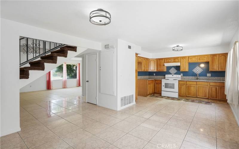 Kitchen view from dining area