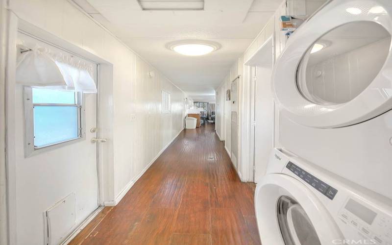 Hallway laundry area