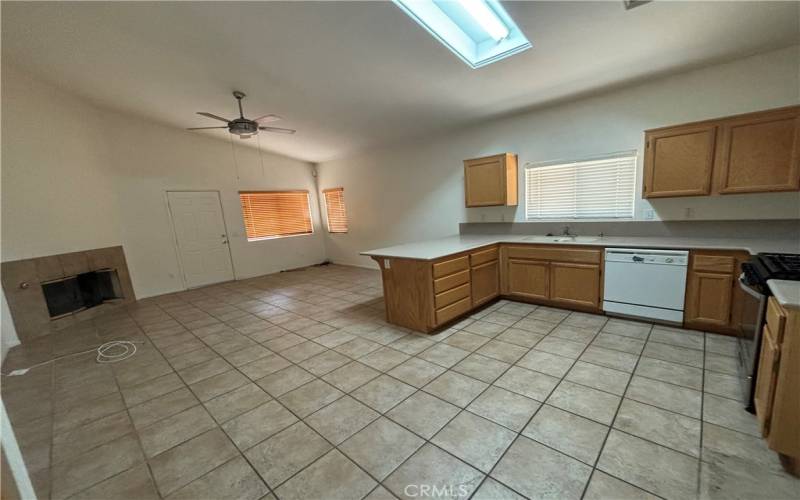 Kitchen & family room