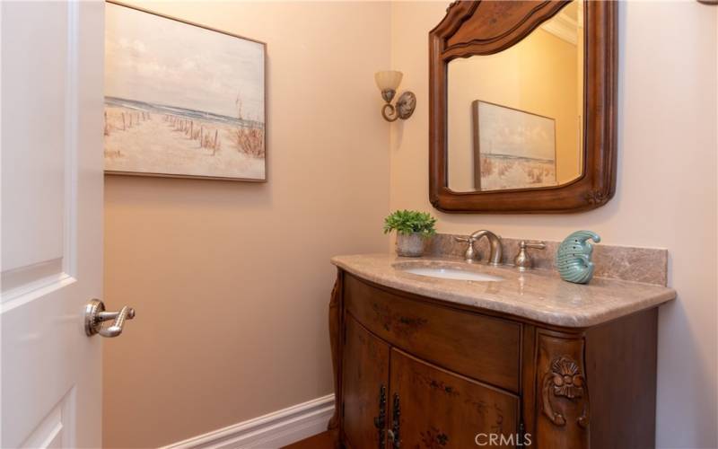 Main level powder room.