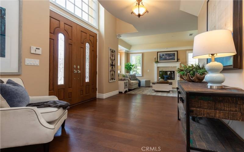 Double door entry to a welcoming foyer.