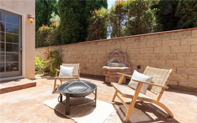 Tucked away patio off the dining room.