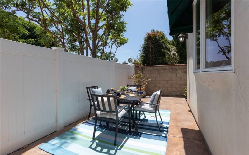 Patio outside the family room.