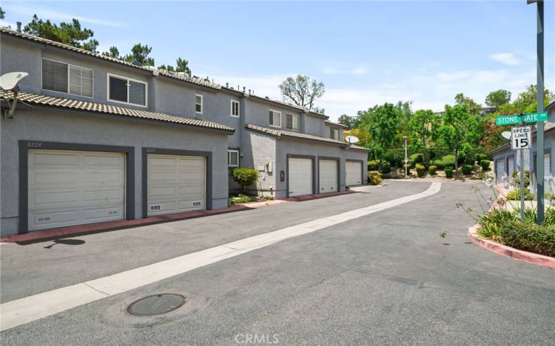 Single car attached garage with direct home access