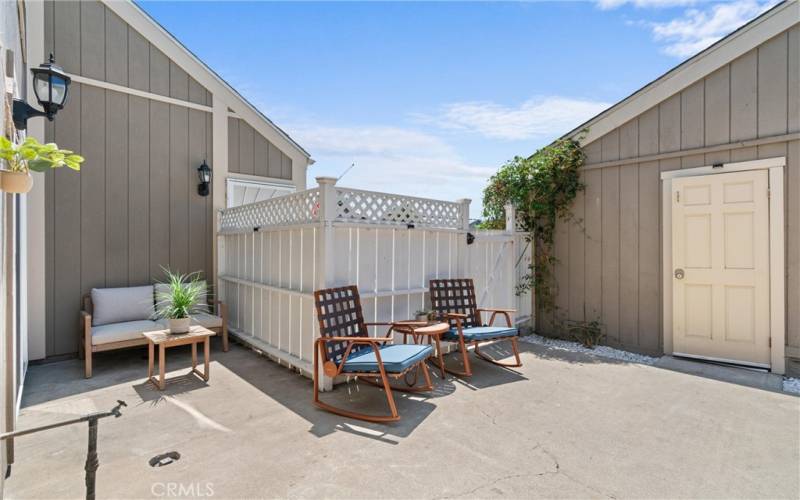 Another View of the Private Front Courtyard and the Front of the Home.