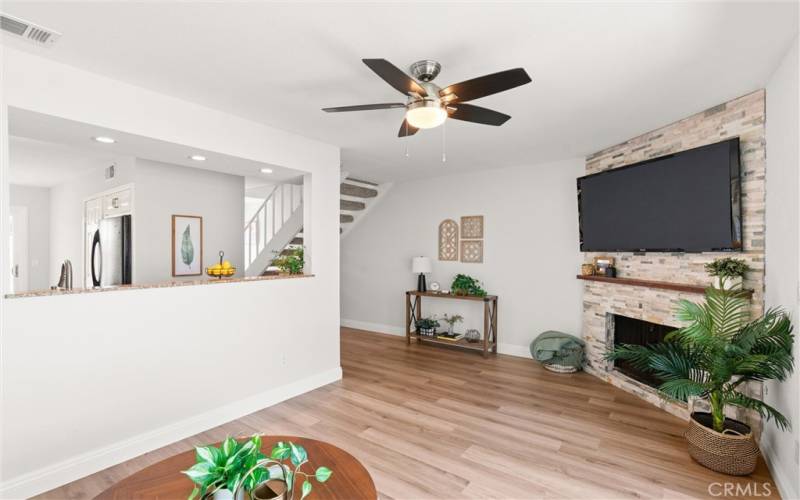 Another View of the Living/Family Room with Fireplace