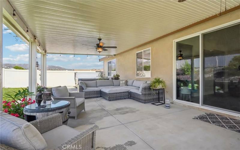 Large covered patio