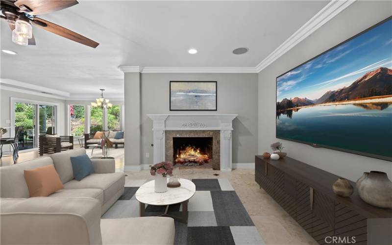 Virtually Staged Family Room