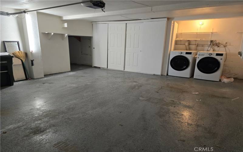 Garage with Plenty of Storage w/ Washer and Dryer