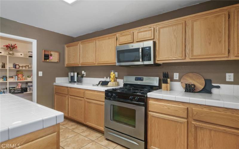 Spacious kitchen with island and ample storage