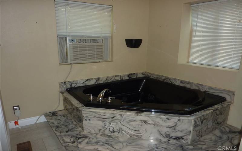 The master Bathroom features a large juccuzzi tub