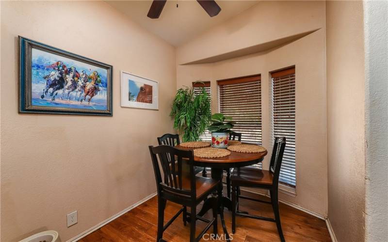 Eating area off kitchen