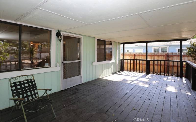 Front covered porch for that quiet time.