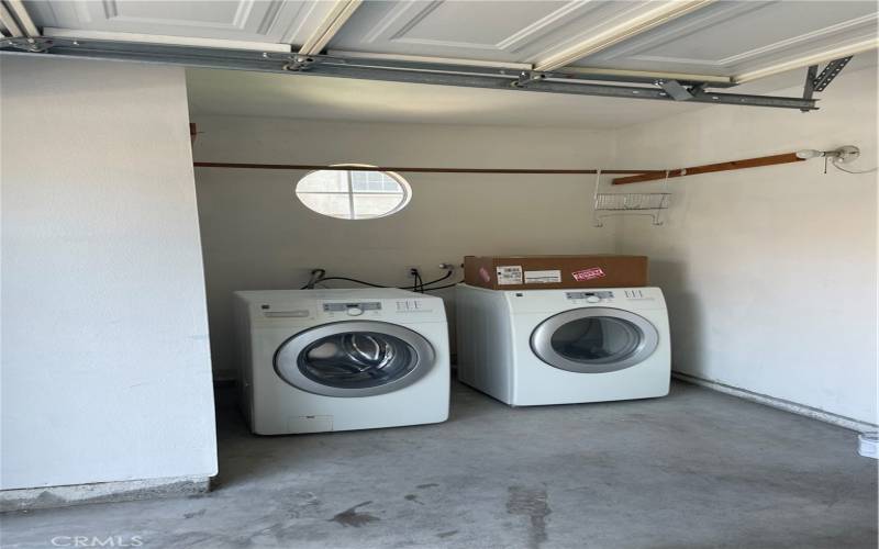 Washer and dryer included.