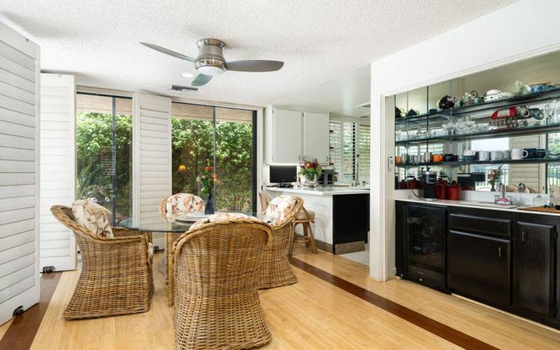 breakfast nook from living area