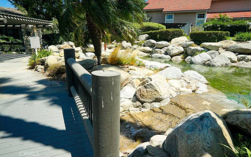 A flowing creek greets you at the clubhouse.