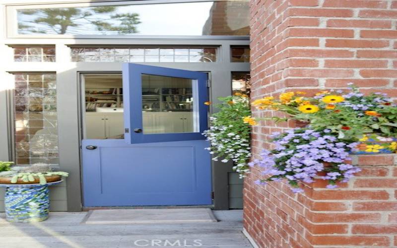 Dutch Door entry to view patio