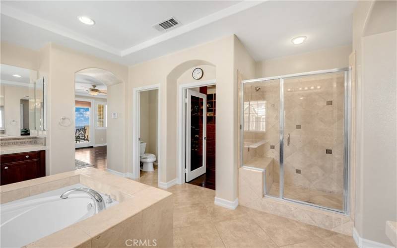 very large primary bath with large walk-in shower