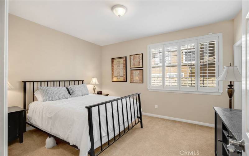 downstairs bedroom with walk in closet