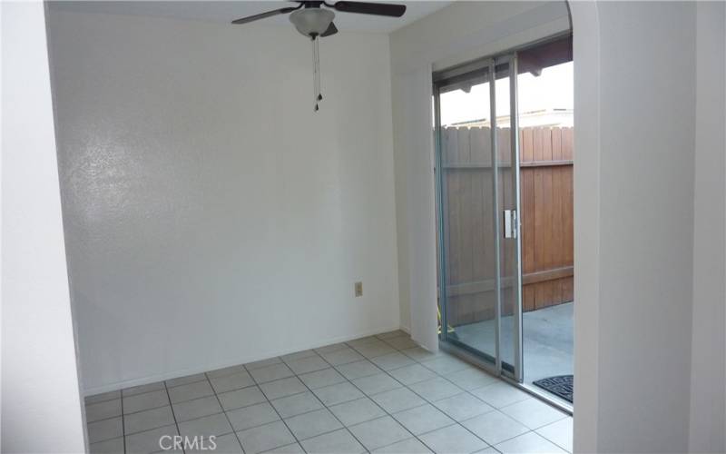 Eating area in kitchen