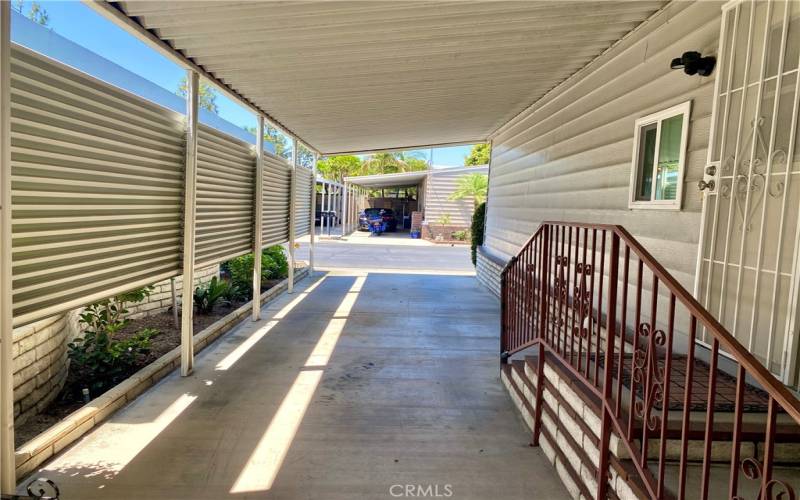 Another view of carport