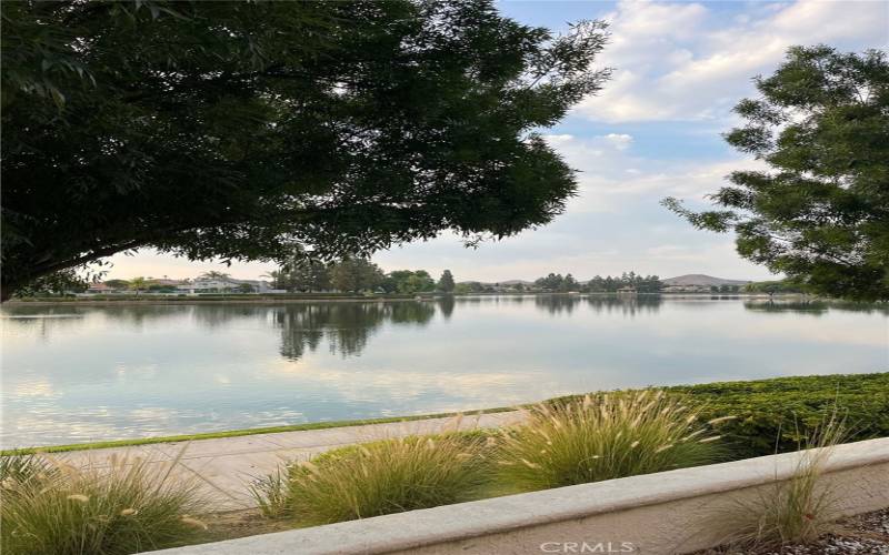 pretty lake view from the walking trail by the house