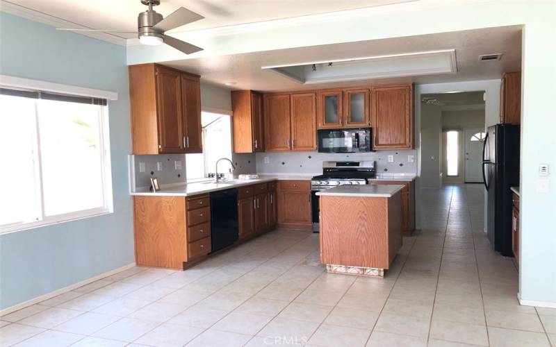 Kitchen with new range and dishwasher