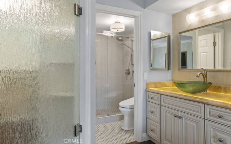 rain glass doors on the fitted closet