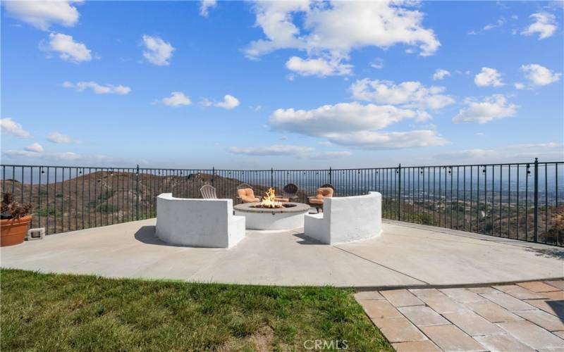 Outdoor Fireplace With A View