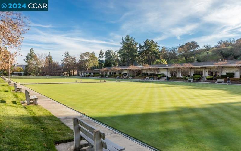 Lawn bowling at Hillside Clubhouse