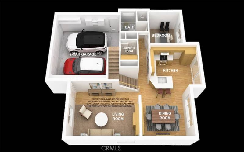 Ground Level 3D Floor Plan