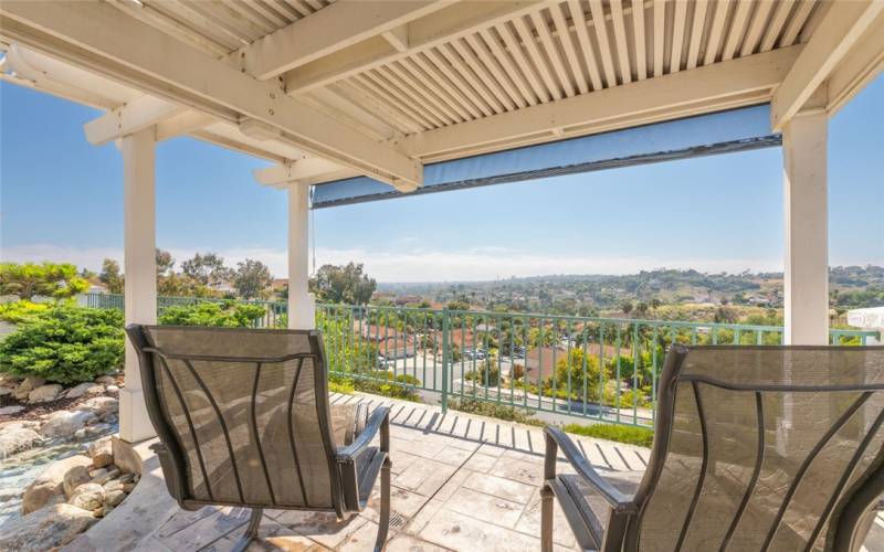 Shaded Raised Sitting Area w/ Expansive Views To The West.