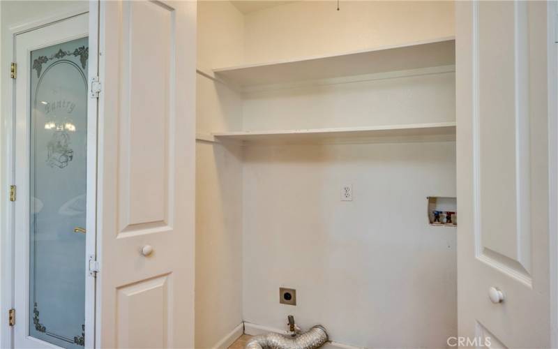 Laundry area in kitchen