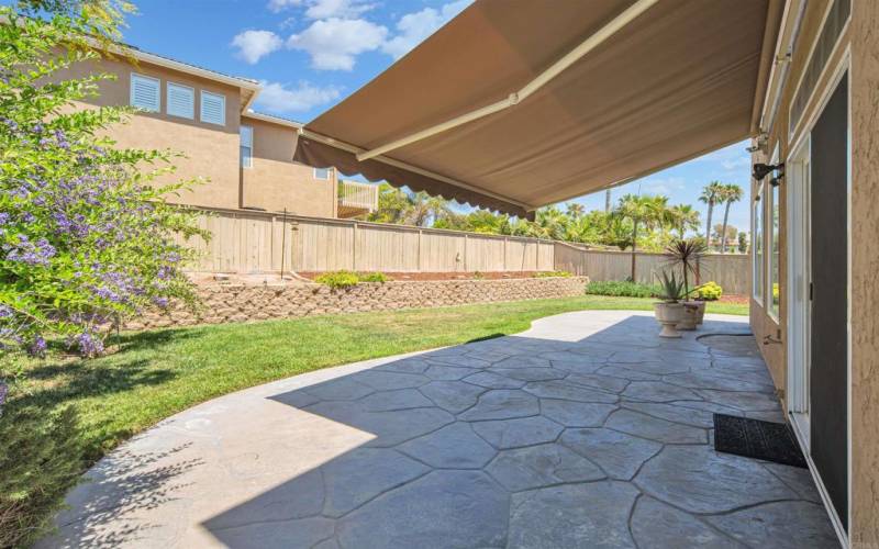 Backyard with Awning