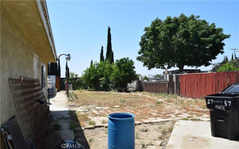 View of yard from front of garage