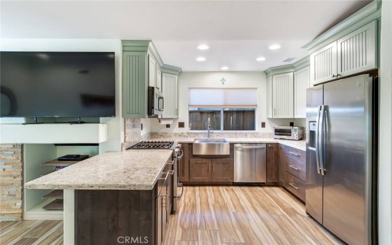 Upgraded Kitchen with Recessed Lighting