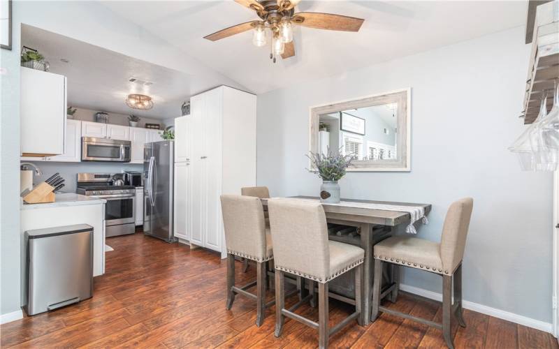 Dining area off of kitchen