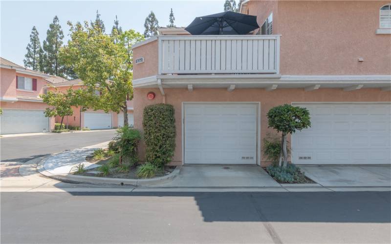 Private enclosed garage below the property