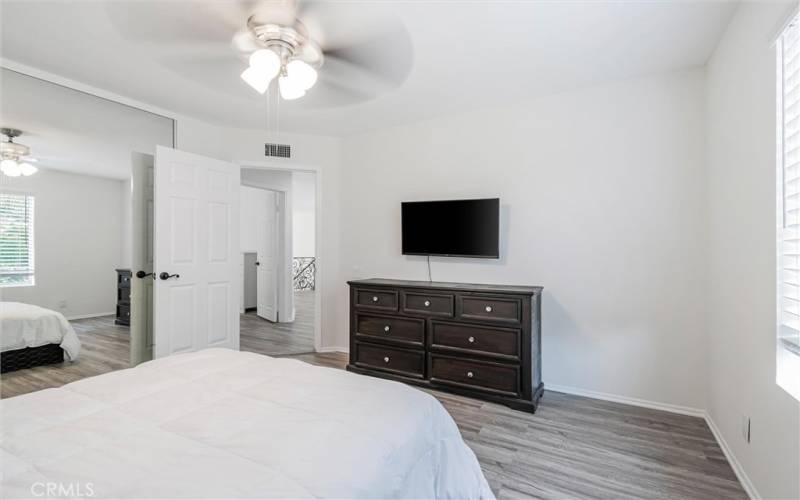 Bedroom Two with mirrored wardrobe