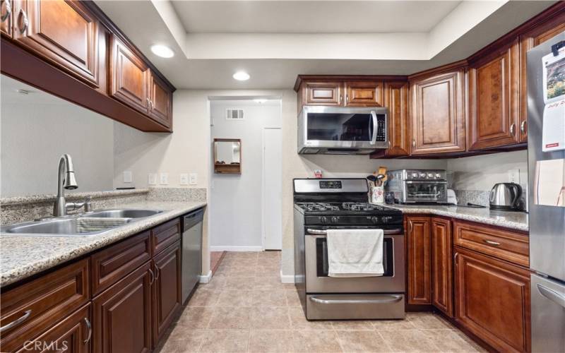 Kitchen includes stove