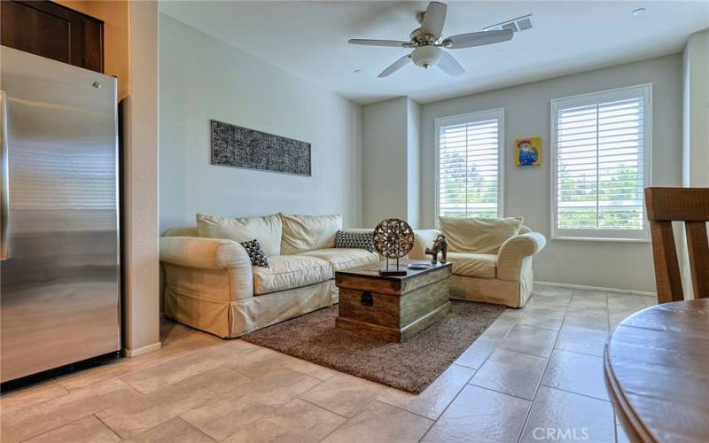 Living room off of kitchen