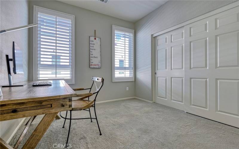 Main level bedroom with huge storage closet