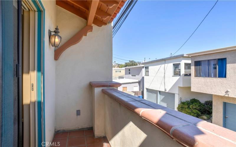 Private balcony off of the primary suite....one of 4 balconies and 5 outdoor areas