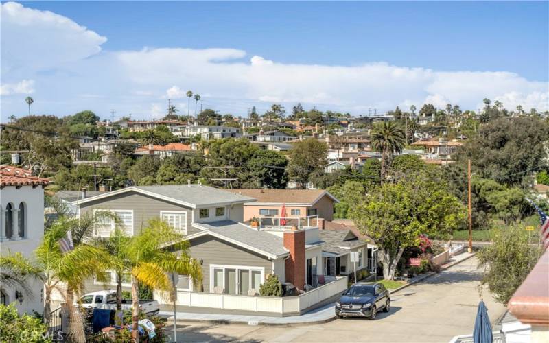 View from the rooftop deck looking east