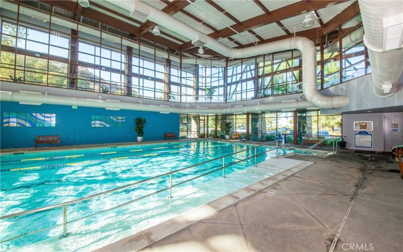 Indoor Pool with walking track above