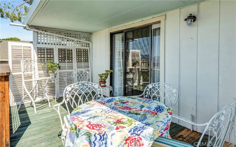 Another pleasant corner of the deck to enjoy off of bedroom 3.