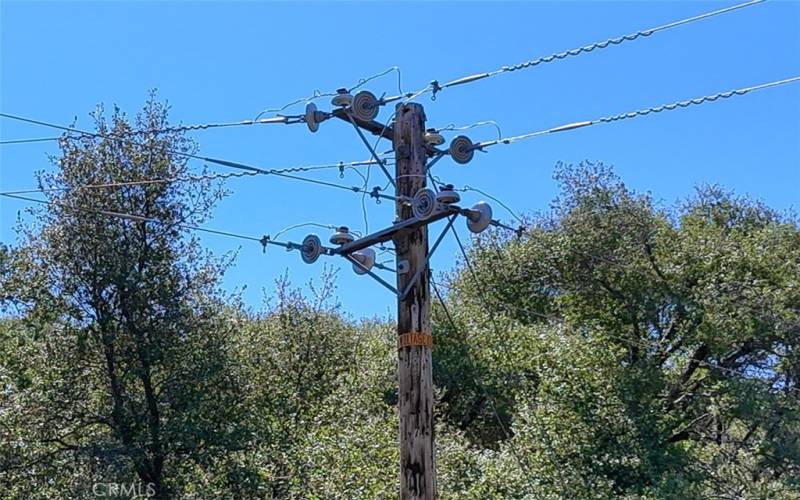 power pole on property