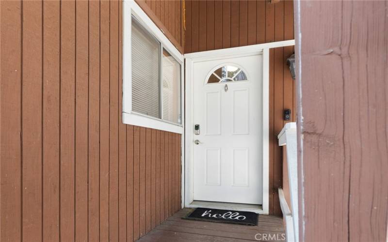 Enter from THIS main entry door at top of exterior stairs.